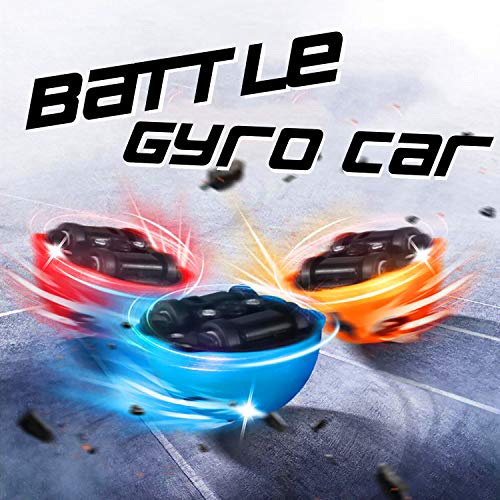 Rancco Kids Spinning Top Car Inertia Vehicles, 4 Pcs Mini Friction Powered Cars Battle Gyro Cars Spinning Top, Various Game Methods