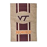 NCAA Virginia Tech Burlap Garden Flag