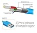 ilikable 3 Pack 4Foot 6Foot 8Foot iPhone Charger Cable and Sync Cord for iPhone 7 6 6s Plus 5s 5c 5 Se iPad Air Mini Retina iPod Nano Touch-Blue