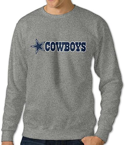 Juice Forus Men's Dallas Football Cowboy Pullover Long Sleeve Tee Crew Neck Sweatshirt Ash 3X