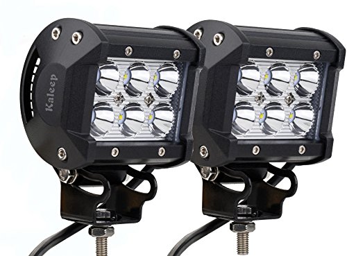 Kaleep 2pcs 18W Spot LED Work Light Driving Fog Light Off Road Waterproof Tail Light CREE LED Light Bar Super Bright for SUV Jeep Truck Car ATVs Boat , 9-32V 2260LM ,2 Year Warranty