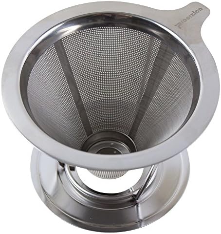 Pour Over Coffee Maker - Dripper Made of Stainless Steel Paperless Reusable Coffee Filter – Single Cup Brewer