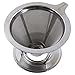 Pour Over Coffee Maker, Dripper Made of Stainless Steel, Paperless Reusable Coffee Filter, Single Cup Brewer