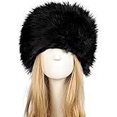 Old Dlrd Russian Hat,Winter Faux Fur Hats for Women,Warm Russian Cossack Style Hat for Ladies
