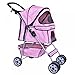 Pink 4 Wheels Pet Stroller Cat Dog Cage Stroller Travel Folding Carrier 04T by BestPet