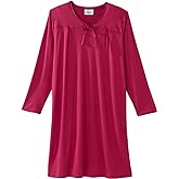 Silverts Open-Back Hospital Gowns for Women – Comfortable, Dignified, Easy Dressing for Seniors & Patients - Long Sleeve