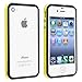 SANOXY Yellow/Black Hard Plastic Rubber Bumper Case Cover with Metal Buttons Fit For iPhone 4 4S