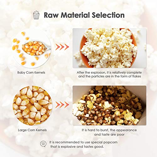 SIMBR Hot Air Popper Popcorn Maker 1200W Electric Popper Machine with