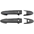 Dakitita Compatible for Honda HRV HR-V 2016 2017 2018 2019 2020 2021 2022 Exterior Accessories Front Door Handle Cover Trim ABS Decor Scratch Protector Caps (Carbon Fiber Pattern Color)