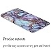 iPhone 7 Plus Case, Wastou(TM) [Marble Stone Pattern Series] Soft TPU Creative Marble Case for iPhone 7 Plus (Mystery Blue)