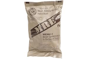 GENERIC Military MRE Single Meal Inspection Date May 2025 or Newer(Shredded Beef Barbecue)