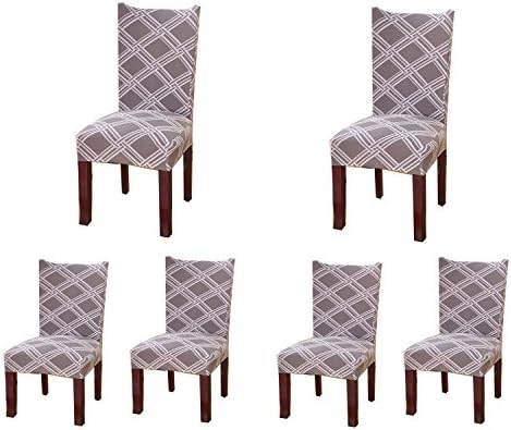 Jiuhong Stretch Removable Washable Short Dining Chair Protector Cover Slipcover (6, Style 26)