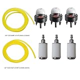 HIFROM Fuel Lines with Fuel Filters Primer Bulbs for Poulan Weedeater Craftsman Stihl Echo String Trimmer Chainsaw Blower