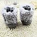 Voberry Baby Premium Soft Sole Anti-Slip Warm Winter Infant Prewalker Toddler Button Snow Boots (12-18months(13CM), Gray)
