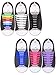 Hestya 6 Pairs No Tie Shoelaces Silicone Elastic Athletic Sport Shoe Lace (Black, White, Purple, Pink, Blue, Multi-color)