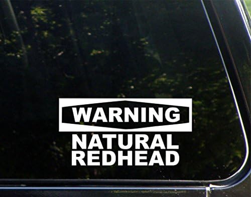 Diamond Graphics Warning Natural Redhead (7-1/2" X 3-3/4") Die Cut Decal Bumper Sticker for Windows, Cars, Trucks, Laptops