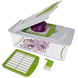 Freshware Onion Chopper, Vegetable Slicer, Food Chopper for Vegetable, Fruit, Nuts, Herbs and Salsa, 7-In-1