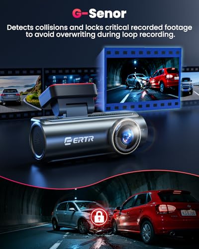 4K Dash Cam Front and Rear, 5GHz WiFi Dashcam with 64GB SD Card,4K+1080P Dual Car Dash Camera, Full HD Dash Cam with APP Control, G-Sensor, WDR, Loop Recording Easy Setup