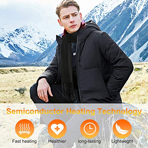 TEAMYO Heated Scarf Recharger, Cashmere Scarf with Semiconductor Heating, Classic Lightweight Winter Scarfs for Women and Men, Long Lasting Soft Warm Heated Neck Wrap for The Aged Child and Adult