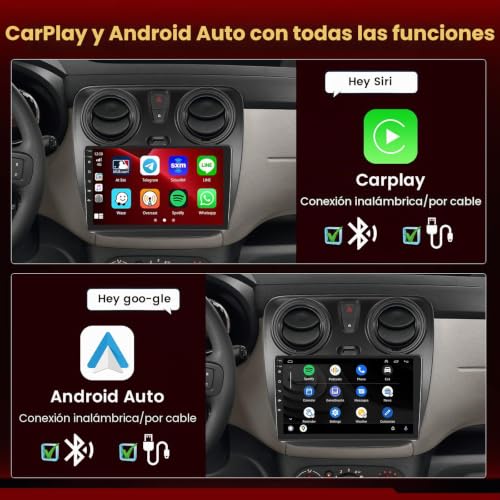 [Qualcomm] 8 Core 4+64G Android 15 Car Radio for Renault Lodgy 2021/Dokker 2012-2020 Wireless Carplay Android Auto,9 Inch Screen Car Radio Cooling/BT/WiFi/Reverse Camera/DSP/FM/RDS/SWC