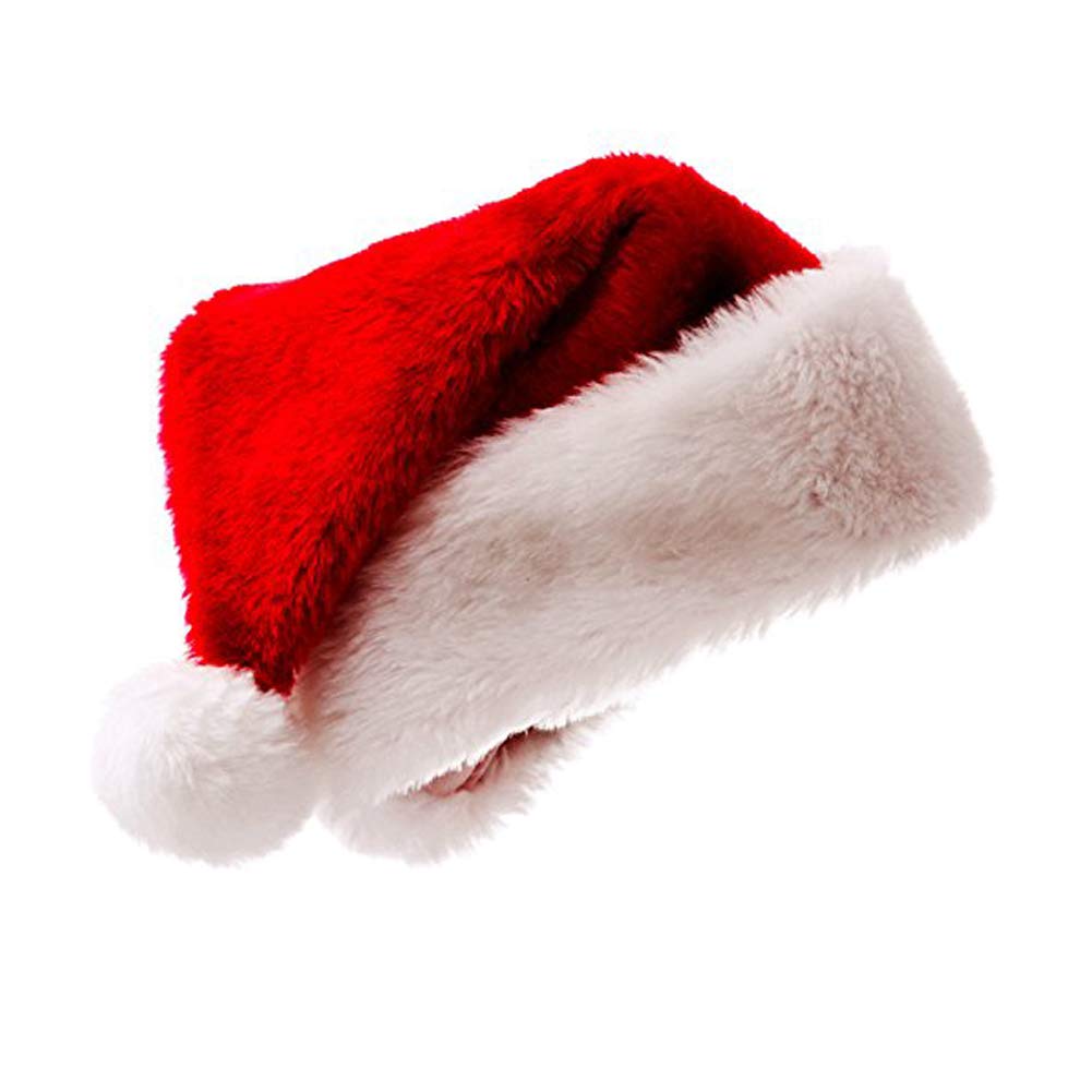 meioro Santa Christmas Plush Hat for Child and Adult - Family Party Supplies, S (Below 5 Years Old)