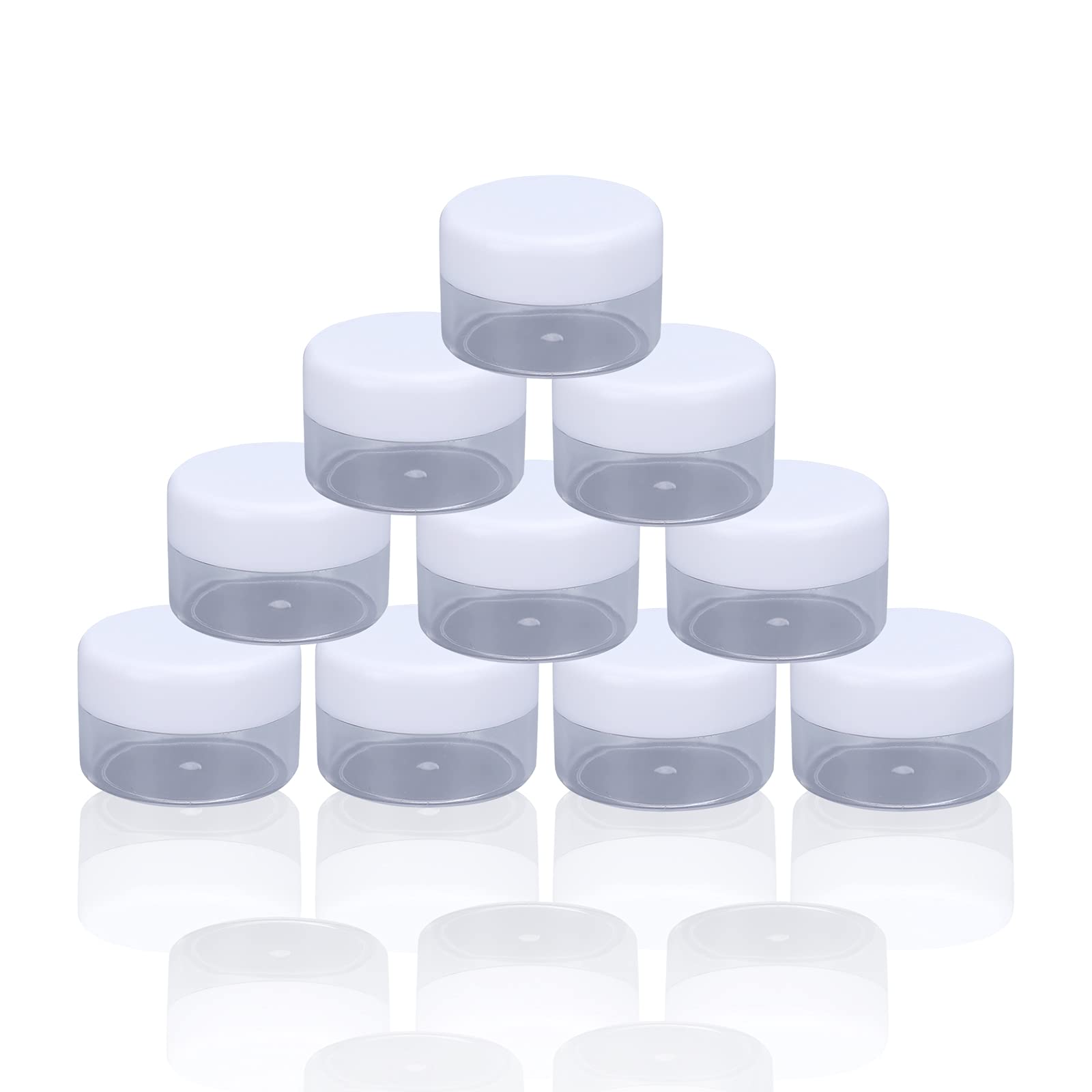 100Pcs Sample Jars 5ml Small Containers With Lids Lip Balm Tins Clear Plastic Travel Cosmetic Container
