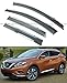 CLIP-ON TYPE SMOKE WINDOW VISOR W/ CHROME TRIM FOR 2015-2016 NISSAN MURANO SUV