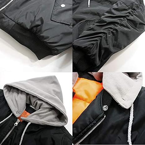 Amazon ユグドラシル フード付き Ma 1 オーバーサイズ ジャケット Xl アウター ビッグ 2way ユニセックスok ブラック コート ジャケット 通販