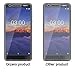 (2 Pack) 3.1, 3.1 A, 3.1 C Tempered Glass Screen Protector, 2.5D Arc Edges 9 Hardness HD Anti-Scratch Bubble-Free (NoOrzero Compatible for Nokiat full coverage due to curved edge)