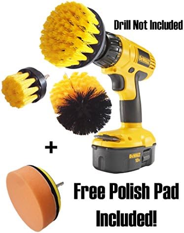 Drill Brush: Drill Brush Attachment, Power Scrubbing Drill Attachment, Drill Scrubbing Brush, Power Scrubber Brush, Power Scrubber Cleaning Kit for Bathroom, Tile, Grout, Carpet, Kitchen, Tires