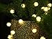 LOENDE Chuzzle Ball Solar String Lights Christmas Lights 8 Modes Solar Powered Outdoor String Lights for Christmas Wedding Home Garden Patio Party, Heavy-Duty 100% Waterproof, 50 LED, Warm White