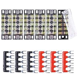 Hilitchi 12pcs 5 Positions Dual Row 600V 15A Screw