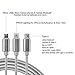 Hgrope 3 in 1 PowerLine USB 2.0 4FT Charging Cable with Micro USB, USB Type C, Lighting Cable Compatible for iPhone 5/5s/5c 6/6s Plus, Android Phones (Silver)