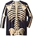 Faux Real Men's Halloween 3D Skeleton Photo-Realistic Long Sleeve T-Shirt, Black, 2X-Large/Big
