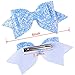 SIQUK 14 Pieces Glitter Hair Bows 5 Inch Hair Bow Boutique Hair Clips Multi Color Sequins Big Hair Bows For Girls Teens with a Storage Bag
