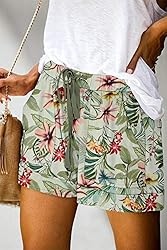 ONLYSHE Women's Floral Shorts Athletic Workout
