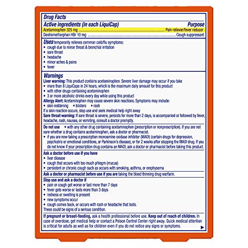 Vicks DayQuil, Cough, Cold & Flu Relief for High Blood Pressure, Sore Throat, Fever, and Cough