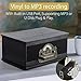 Rcm Nostalgic Wooden 7-in-1 Wireless Vinyl Record Player Music System with Built-in Stereo Speakers, 3-Speed Turntable, FM Radio, CD/Cassette Player, USB for MP3 Play & Recording (MC-263 Black)thumb 3