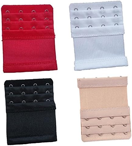 Practical 4pcs Pack Women's Bra Extender Strap Extension 4 Hook 3 Rows Prime