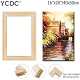 Solid Canvas Stretcher Frames, Premium Pine Wood Strips Bar Set, for Oil Paintings Poster Prints, DIY Arts Accessory Materials Supply, 16