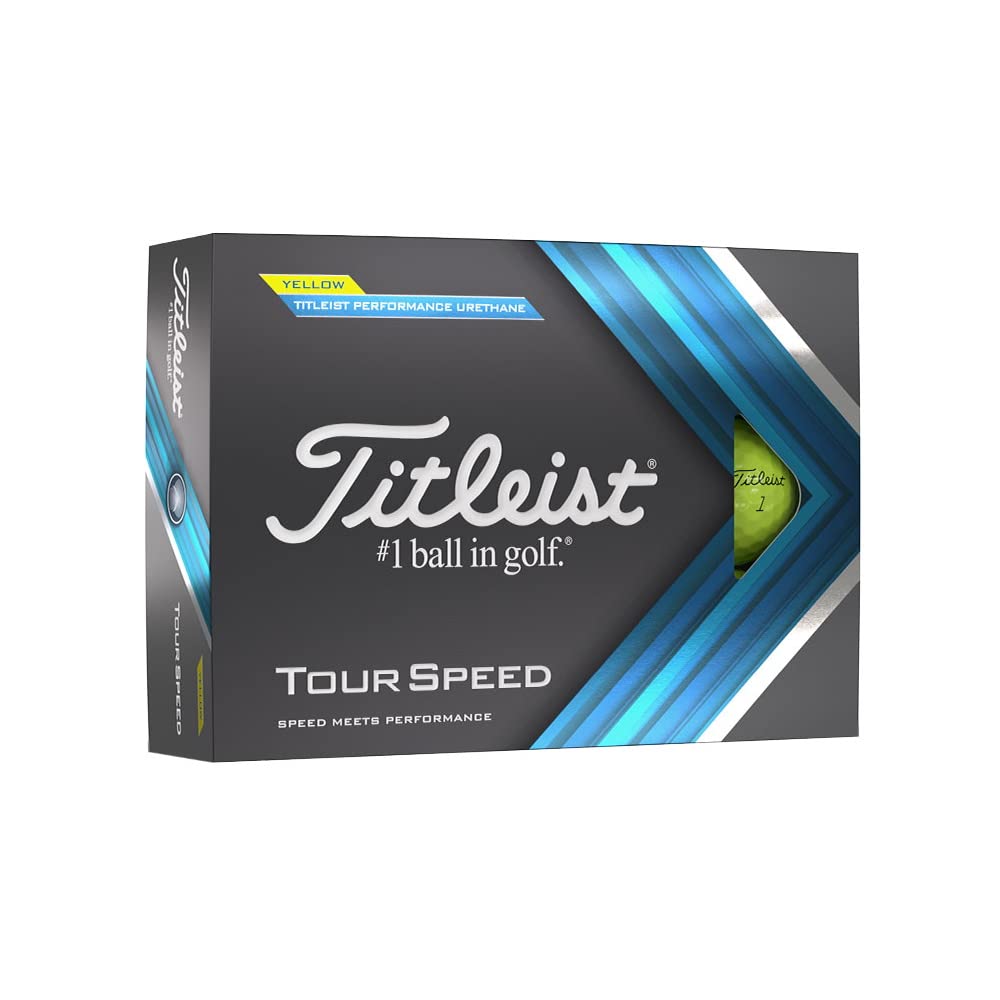 Titleist Tour Speed Golf Ball, Pack of 12, Yellow