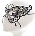 Qinlee Mask Ladies Butterfly Shape Lace Eye Mask Venice Mask Lace Cosplay Venetian Halloween Costume Party Masquerade Mask Black for Venetian Carnival Costume Party, White (Butterfly)