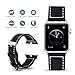 Fullmosa Compatible Apple Watch Band Leather 38mm 40mm 41mm 49mm 46mm 45mm 44mm 42mm for iWatch Ultra2/Ultra/SE/SE2/Series 10/9/8/7/6/5/4/3/2/1,38mm/40mm/41mm/42mm Lichi Black + Silver Buckle