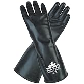 MCR Safety CP14L 14" Long Butyl Rubber Gloves, Large, 1-Pair | Smooth finish butyl coating, 14-mil thickness, rolled cuff, latex-free