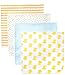 Gerber Unisex-Baby Newborn 4 Pack Neutral Flannel Blanket- Ducks, Yellow, One Size