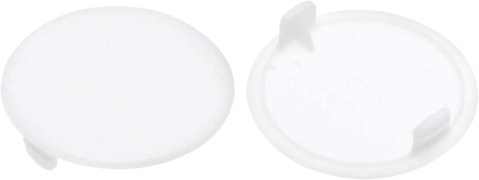 Insmartq Screw Cap Cover White 30 Pcs 10mm Dia Plastic Locking Hole Button Top Flush Type for Cabinet Cupboard Shelf