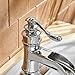 BWE Bathroom Faucet Chrome Waterfall Sink Bath Faucets Single Handle Hole Lavatory Vanity Restroom Commercial Water Supply Lines Hose Polished Lead-Free