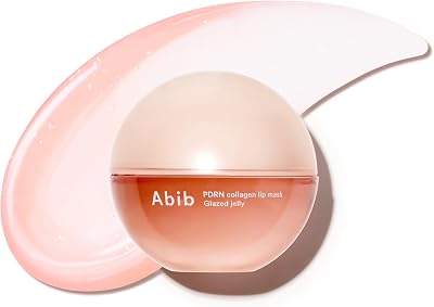 PDRN Collagen Lip Mask Glazed Jelly 0,38 fl oz / 11 ml | Mascarilla labial coreana hidratante, bálsamo nocturno Overnight Sleeping Mask para labios secos y agrietados, idea de regalo para mujer