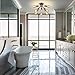 mirrea Mid-Century Semi-Flush Mount Sputnik Ceiling Light with 8 Lights for Foyer Entry Way Hallway Kitchen Dining Room Small Bedroom Living Room Brushed Nickel Metal Fixture