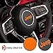 Haru Creative - Steering Wheel Emblem Letter Overlay Vinyl Decal Sticker Compatible with and Fits Jeep Wrangler JL 2018 - Matte Orange